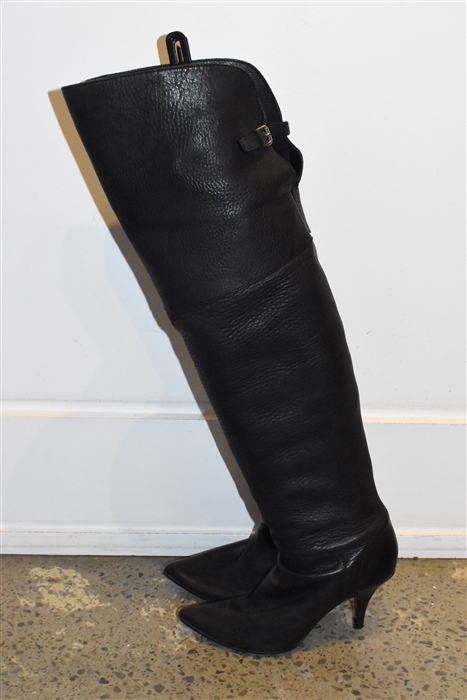 Black Leather 3.1 Phillip Lim Over-the-Knee Boots, size 7
