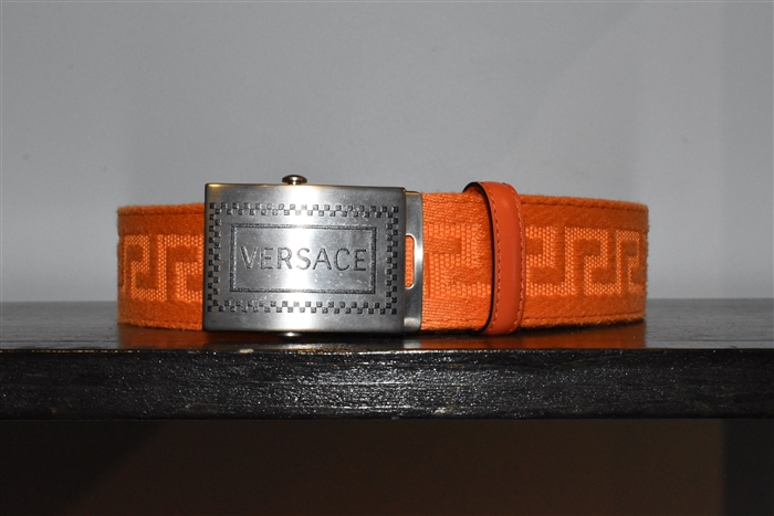 Bright Orange Versace Belt, size XL