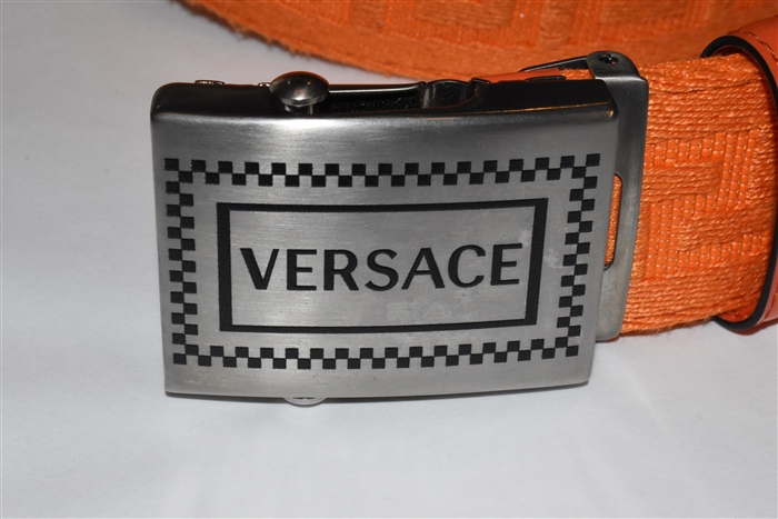 Bright Orange Versace Belt, size XL