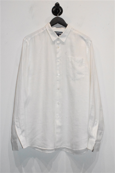 Bright White Vilebrequin Button Shirt, size XL