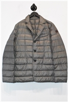 Dark Pewter Moncler Quilted Jacket, size L