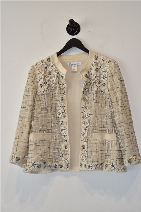 Ivory Oscar de la Renta Dress Jacket, size 14