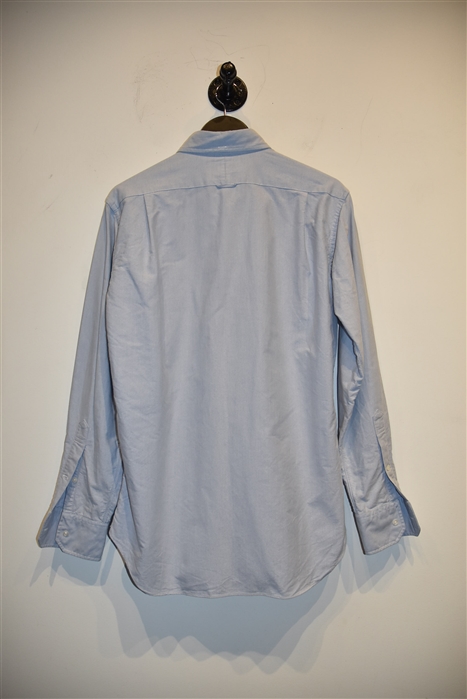 Pale Blue Thom Browne Button Shirt, size L