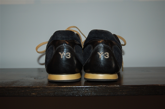 Black Leather Y-3 - Yohji Yamamoto Sneaker, size 9.5
