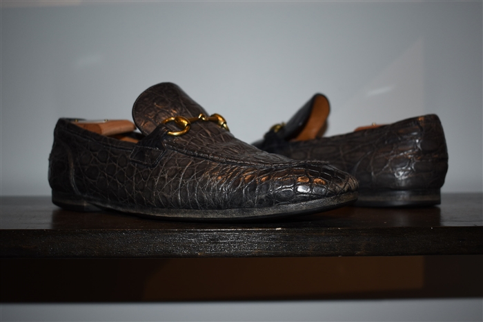 Dark Smoke Gucci Loafer, size 8.5
