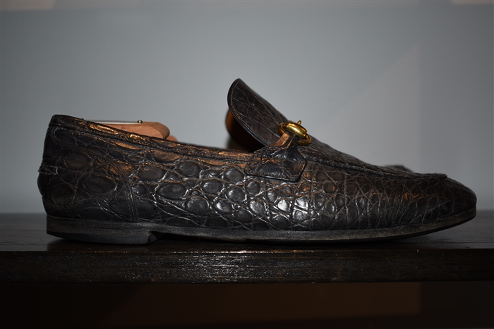Dark Smoke Gucci Loafer, size 8.5
