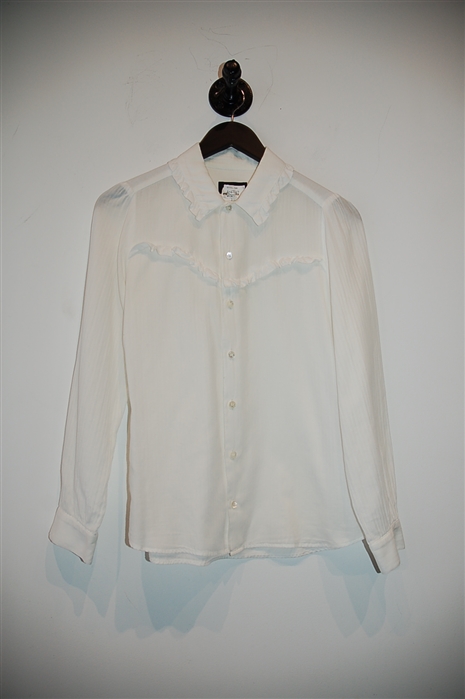 Soft White A.P.C. Button Blouse, size S