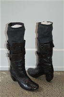Black Leather Marsell Boots, size 10