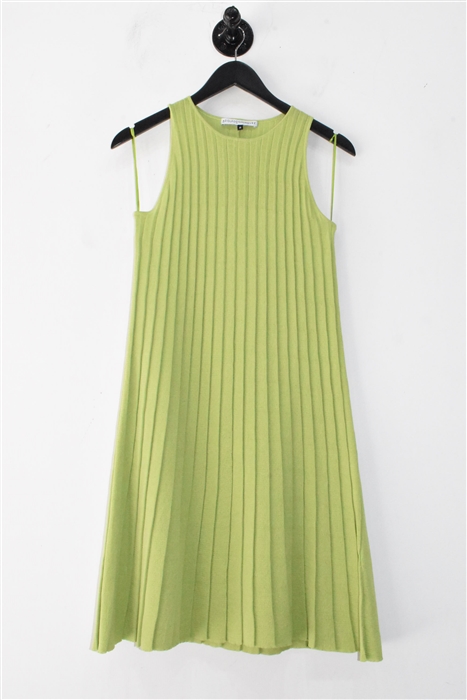Chartreuse Adolfo Dominguez Trapeze Dress, size M