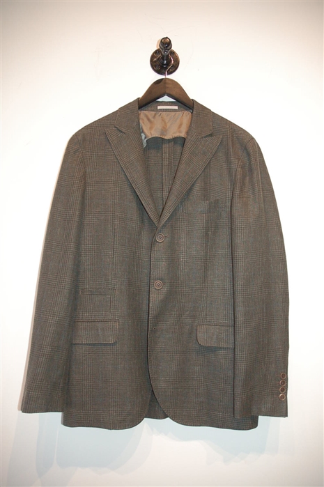 Glen Plaid Brunello Cucinelli Sport Coat, size 38