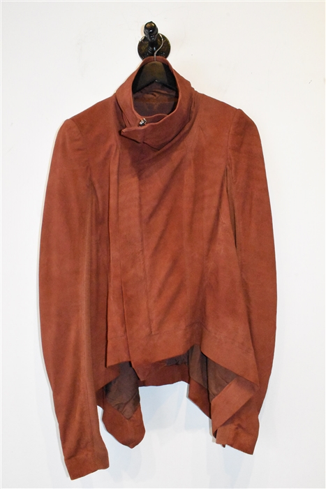 Rust Rick Owens Leather Jacket, size 8