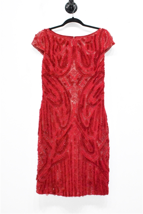 Bright Red Naeem Khan Sheath Dress, size 8
