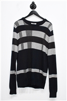 Navy Check Alpha Studio Pullover, size M