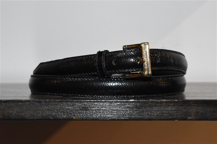 Black Patent Burberry Belt, size XL