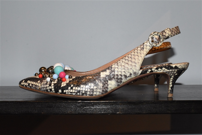 Snakeskin Aquazzura Sling-Back, size 8