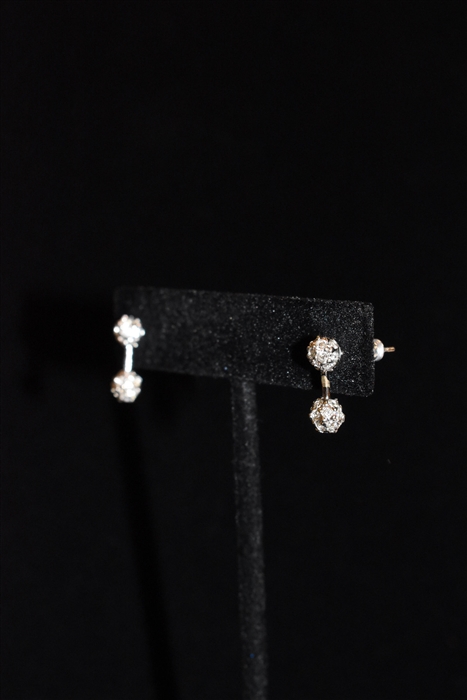 Rhodium Nina Ricci - Vintage Earrings, size O/S
