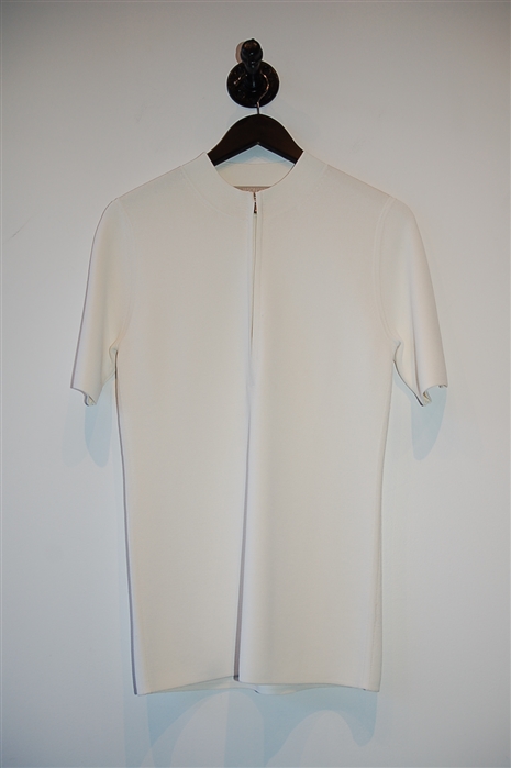 Creamy White Jason Wu Short-Sleeved Top, size M