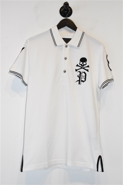 Soft White Philipp Plein Polo, size M