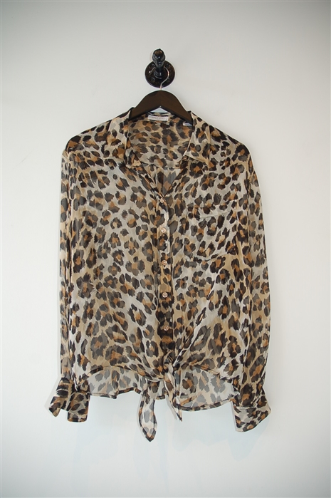 Animal Print Equipment Blouse, size L