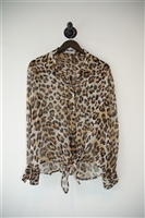 Animal Print Equipment Blouse, size L