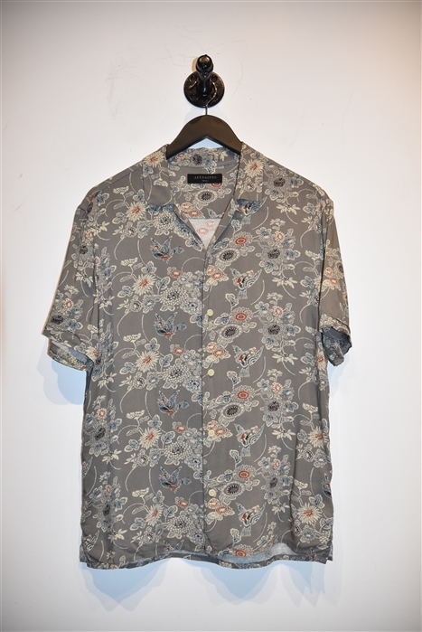 Floral All Saints Short-Sleeved Shirt, size S
