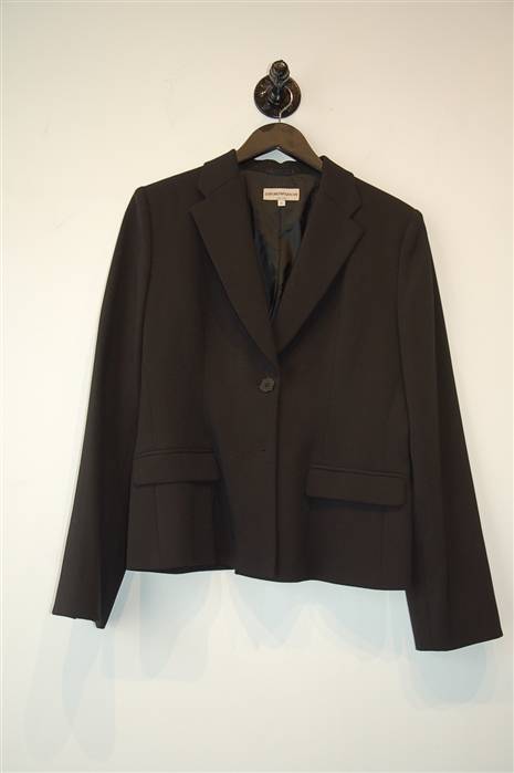 Basic Black Emporio Armani Suit Jacket, size 12