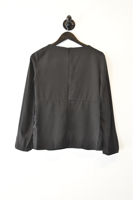 Basic Black Maje Peasant Top, size XS