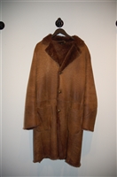 Tobacco Just Cavalli Shearling Coat, size M