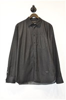 Basic Black Rag & Bone Button Shirt, size L