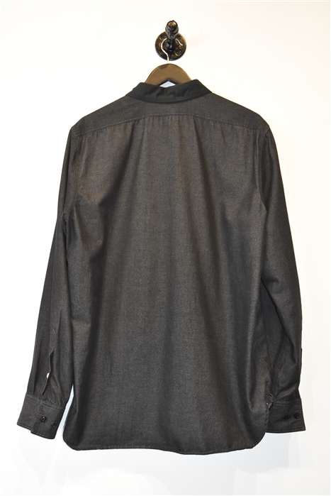 Basic Black Rag & Bone Button Shirt, size L
