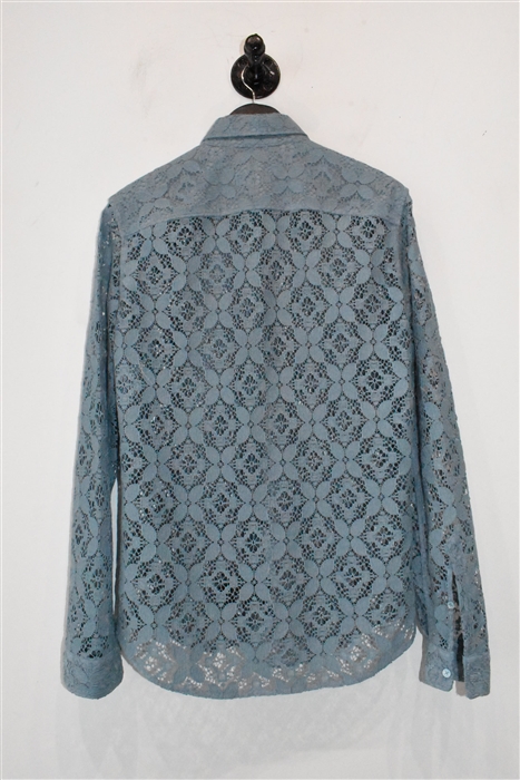 Powder Blue Burberry Button Shirt, size M