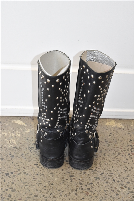 Black Leather D&G - Dolce & Gabbana Boots, size 10