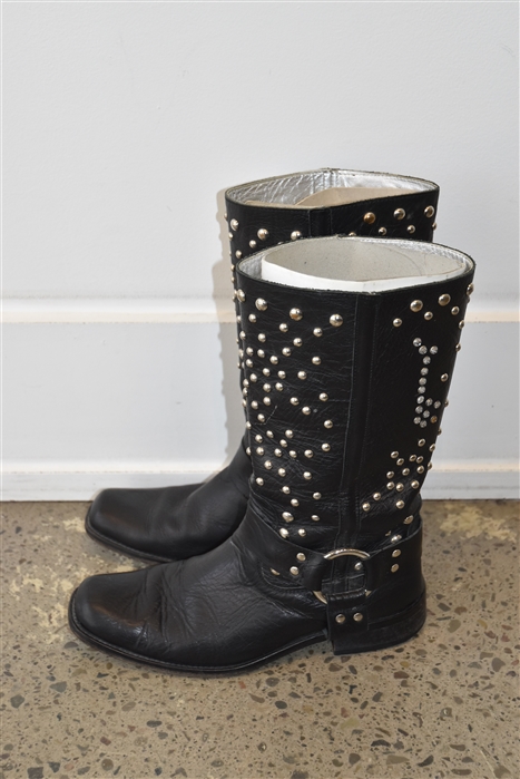 Black Leather D&G - Dolce & Gabbana Boots, size 10