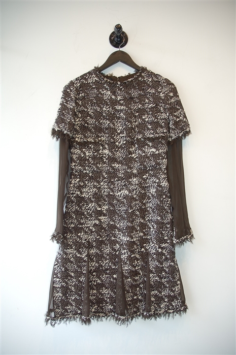 Houndstooth Chanel A-Line Dress, size 8