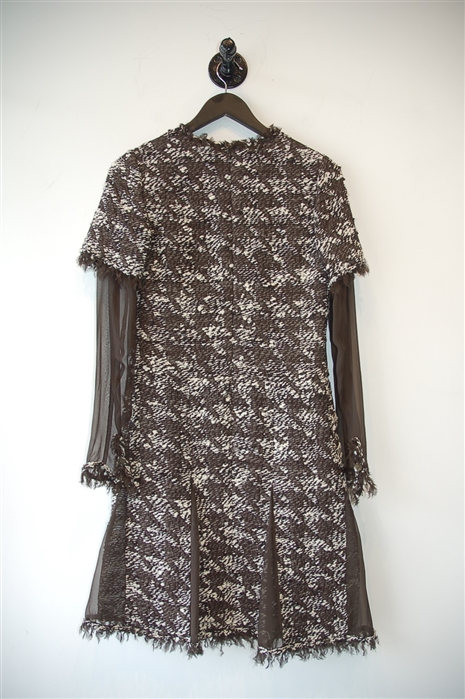 Houndstooth Chanel A-Line Dress, size 8