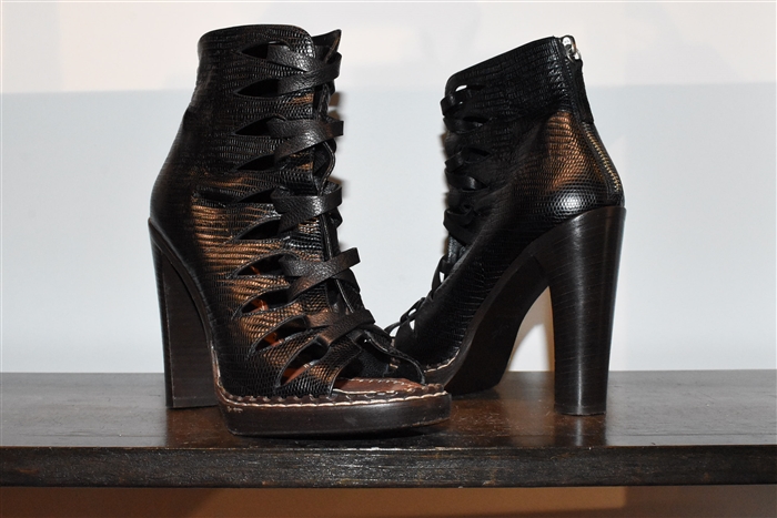 Black Leather Proenza Schouler Booties, size 6.5