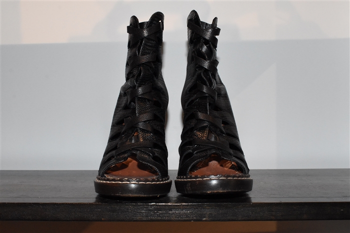 Black Leather Proenza Schouler Booties, size 6.5