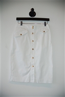 Bright White Pink Tartan Pencil Skirt, size 4