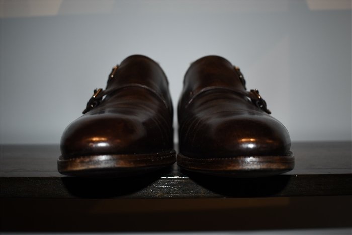 Espresso John Lobb Monkstrap, size 9.5