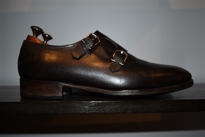 Espresso John Lobb Monkstrap, size 9.5