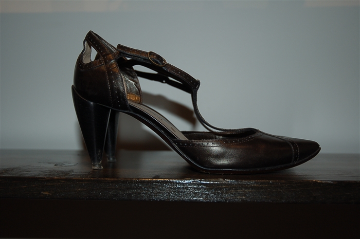 Black Leather Costume National Heels, size 6.5