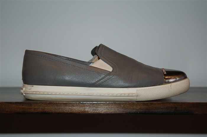 Elephant Miu Miu Slip-Ons, size 7