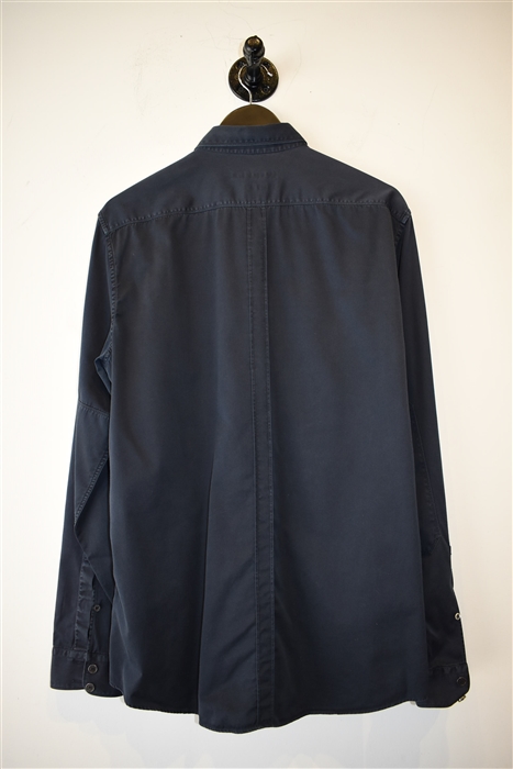 Navy Gucci Button Shirt, size L