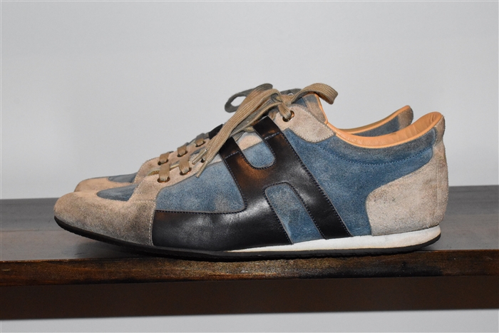 Blue & Gray Hermes Sneaker, size 9.5