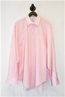 Pink Stripe Vetements Button Shirt, size M