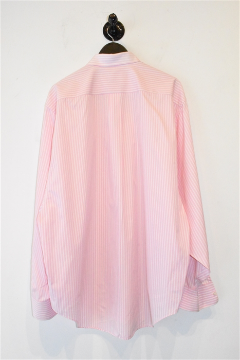 Pink Stripe Vetements Button Shirt, size M