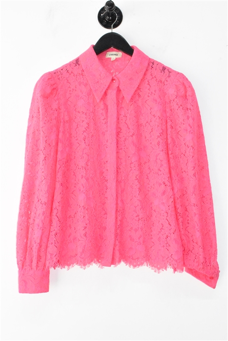 Hot Pink L'Agence Button Blouse, size M