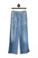 Faded Denim See by Chloe Wide-Leg, size 26