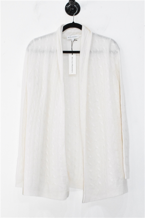 Soft White White + Warren Cashmere Cardigan, size S