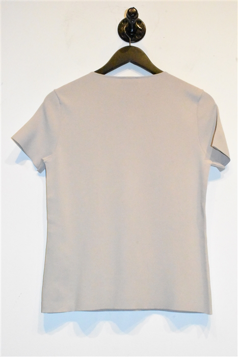 Taupe Giorgio Armani Short-Sleeved Top, size 10
